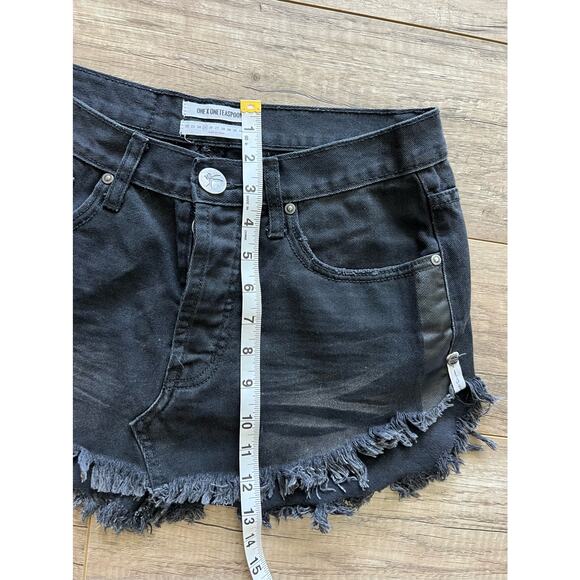 One Teaspoon Fox Black Junkyard Denim Skirt 25 Distressed Sudra Anchor 4040 - Picture 5 of 5